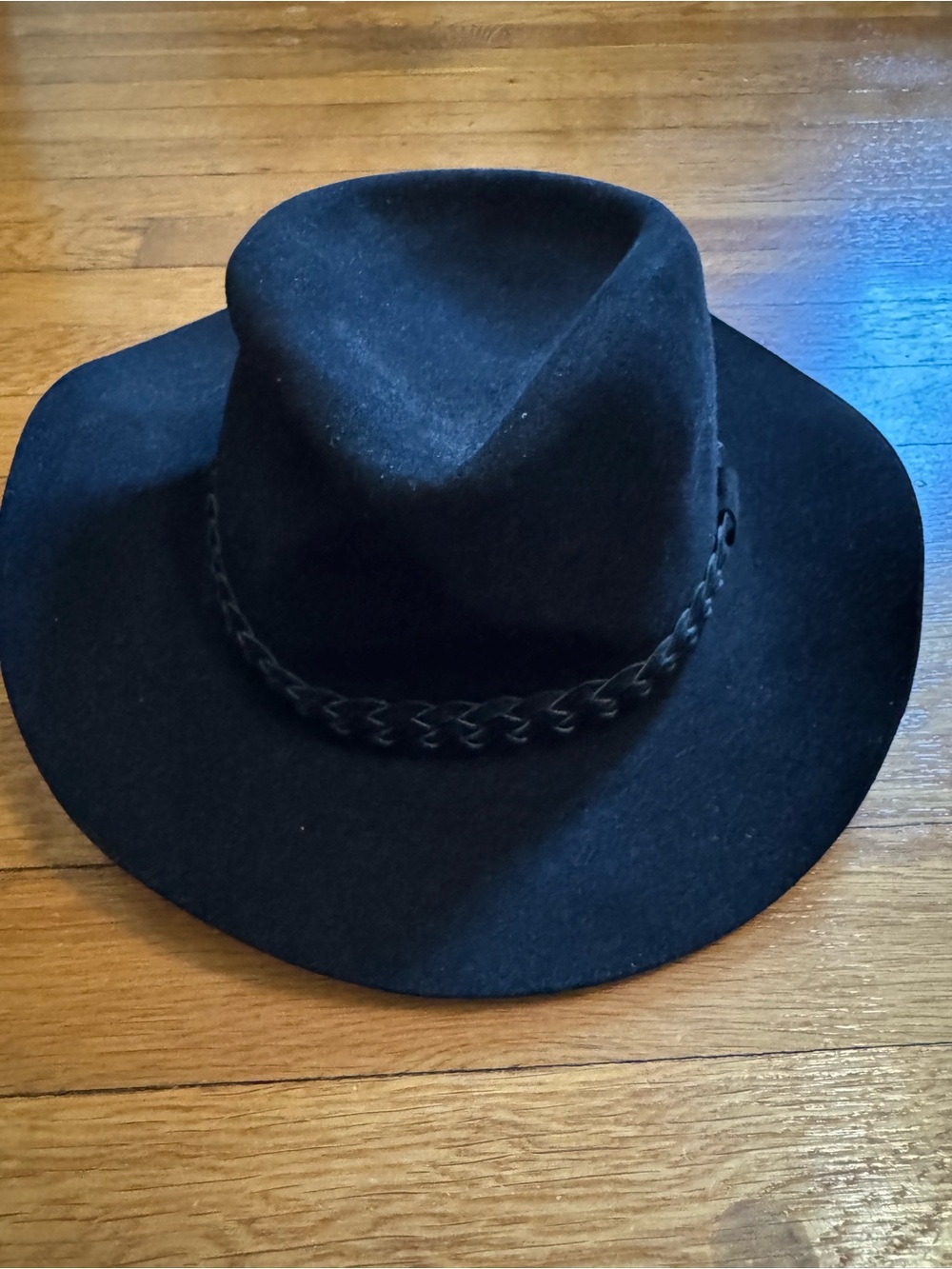 Flèchet Black Felt Fedora with Braided Band